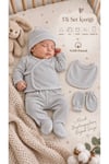 LORİO Unisex Yenidoğan Hastane Çıkışı 5’li Set %100 Pamuk Çıtçıtlı Waffle Bebek Takımı