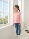 Unisex Kız-Erkek Çocuk Düz Badi uzun  Kol Bisiklet Yaka 