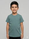 Unisex Kız-Erkek Çocuk Düz tishort kısa  Kol Bisiklet Yaka 