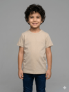 Unisex Kız-Erkek Çocuk Düz tishort kısa  Kol Bisiklet Yaka 