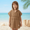 Unisex Kız-Erkek Çocuk Müslin kumaş Happy Baskılı Pareo