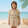 Unisex Kız-Erkek Çocuk Müslin kumaş Happy Baskılı Pareo