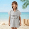 Unisex Kız-Erkek Çocuk Müslin kumaş Happy Baskılı Pareo
