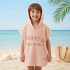 Unisex Kız-Erkek Çocuk Müslin kumaş Happy Baskılı Pareo