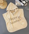 Unisex Kız-Erkek Çocuk Müslin kumaş Happy Baskılı Pareo