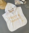 Unisex Kız-Erkek Çocuk Müslin kumaş Happy Baskılı Pareo