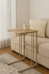 30x50cm C Sehpa Ceviz-Capiçino – Metal Ayaklı, MDF Üst Tablalı, Modern Yan Sehpa | 6 Renk Seçeneği