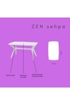 55x90 Beyaz Orta Sehpa Oturma Odası Sehpa-Salon Sehpa Zen Model