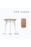 55x90 Ceviz-Krem Orta Sehpa Oturma Odası Sehpa-Salon Sehpa Zen Model