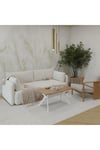 55x90 Ceviz-Krem Orta Sehpa Oturma Odası Sehpa-Salon Sehpa Zen Model