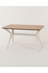 55x90 Ceviz-Krem Orta Sehpa Oturma Odası Sehpa-Salon Sehpa Zen Model