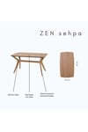 55x90 Ceviz Orta Sehpa Oturma Odası Sehpa-Salon Sehpa Zen Model
