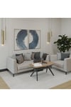 55x90 Ceviz-Siyah Orta Sehpa Oturma Odası Sehpa-Salon Sehpa Zen Model