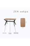 55x90 Ceviz-Siyah Orta Sehpa Oturma Odası Sehpa-Salon Sehpa Zen Model