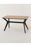 55x90 Ceviz-Siyah Orta Sehpa Oturma Odası Sehpa-Salon Sehpa Zen Model