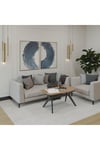 55x90 Ceviz-Siyah Orta Sehpa Oturma Odası Sehpa-Salon Sehpa Zen Model