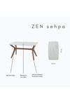 55x90 Marmo-Ceviz Orta Sehpa Oturma Odası Sehpa-Salon Sehpa Zen Model
