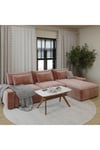 55x90 Marmo-Ceviz Orta Sehpa Oturma Odası Sehpa-Salon Sehpa Zen Model