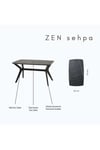 55x90 Siyah Orta Sehpa Oturma Odası Sehpa-Salon Sehpa Zen Model