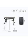 55x90 Siyah Orta Sehpa Oturma Odası Sehpa-Salon Sehpa Zen Model