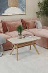 55x90 Traverten-Ceviz Orta Sehpa Oturma Odası Sehpa-Salon Sehpa Zen Model