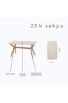 55x90 Traverten-Ceviz Orta Sehpa Oturma Odası Sehpa-Salon Sehpa Zen Model