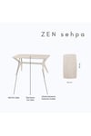 55x90 Traverten Orta Sehpa Oturma Odası Sehpa-Salon Sehpa Zen Model