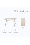 55x90 Traverten Orta Sehpa Oturma Odası Sehpa-Salon Sehpa Zen Model