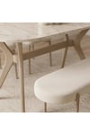 70x120 Mutfak Masa Takımı 2 Sandalye 1 Bench Yıldız Model
