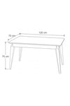 70x120 Mutfak Masası Takımı 1 Masa + 4 Sandalye Metal İstkelet Atlas Model-Ceviz/Beyaz