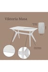 80 x 140 Mutfak Masası(Sadece Masa) Beyaz MDF Salon ve Mutfak Masası Viktoria Model