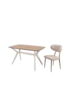 80 x 140 Mutfak Masası(Sadece Masa) Ceviz-Krem MDF Salon ve Mutfak Masası Viktoria Model