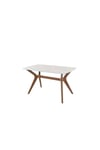 80 x 140 Mutfak Masası(Sadece Masa) Marmo Beyaz-Ceviz MDF Salon ve Mutfak Masası Viktoria Model