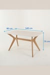 80 x 140 Mutfak Masası(Sadece Masa) Traverten-Ceviz MDF Salon ve Mutfak Masası Viktoria Model (Masa)