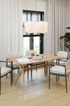 80X120 MDF Mutfak Masası (Sadece Masa) Salon Masası Balkon Masası Viktoria Serisi-Ceviz/Siyah