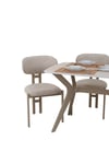 80X120 MDF Mutfak Masası (Sadece Masa) Salon Masası Balkon Masası Viktoria Serisi-Ceviz/Siyah