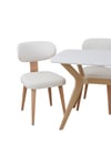 80X120 MDF Mutfak Masası (Sadece Masa) Salon Masası Balkon Masası Viktoria Serisi-Beyaz/Ceviz