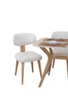 80x120 Mutfak Masası Takımı 1 Masa + 4 Ahşap Sandalye Salon Masası Viktoria Model Trafverten-Ceviz