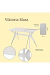 80X138 Marmo-Beyaz(Sadece Masa) Salon ve Mutfak Masası Viktoria Model