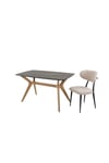 80X138 Siyah-Ceviz(Sadece Masa) Salon ve Mutfak Masası Viktoria Model