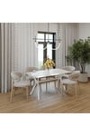 80X138 Traverten(Sadece Masa) Salon ve Mutfak Masası Viktoria Model (Masa)