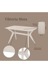 80X138 Traverten(Sadece Masa) Salon ve Mutfak Masası Viktoria Model (Masa)
