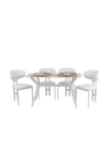 80x140 Mutfak Masası Takımı 1 Masa + 4 Sandalye Salon Masası Viktoria Model-Siyah/Ceviz Masa