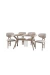 80x140 Mutfak Masası Takımı 1 Masa + 4 Sandalye Salon Masası Viktoria Model-Siyah/Ceviz Masa