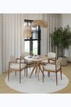 80X80-90X90cm Yuvarlak Masa (Sadece Masa) Ceviz Mutfak Masası-Balkon Masası Pera Model (Masa)