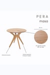 80X80-90X90cm Yuvarlak Masa (Sadece Masa) Ceviz Mutfak Masası-Balkon Masası Pera Model (Masa)