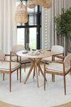 80X80-90X90cm Yuvarlak Masa (Sadece Masa) Ceviz Mutfak Masası-Balkon Masası Pera Model (Masa)