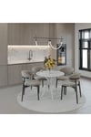 90x90cm Yuvarlak Masa (Sadece Masa) Marmo-Beyaz Mutfak Masası-Balkon Masası Pera Model(Masa)