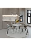 90x90cm Yuvarlak Masa (Sadece Masa) Marmo-Beyaz Mutfak Masası-Balkon Masası Pera Model(Masa)