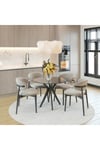 90x90cm Yuvarlak Masa (Sadece Masa) Siyah Mutfak Masası-Balkon Masası Pera Model